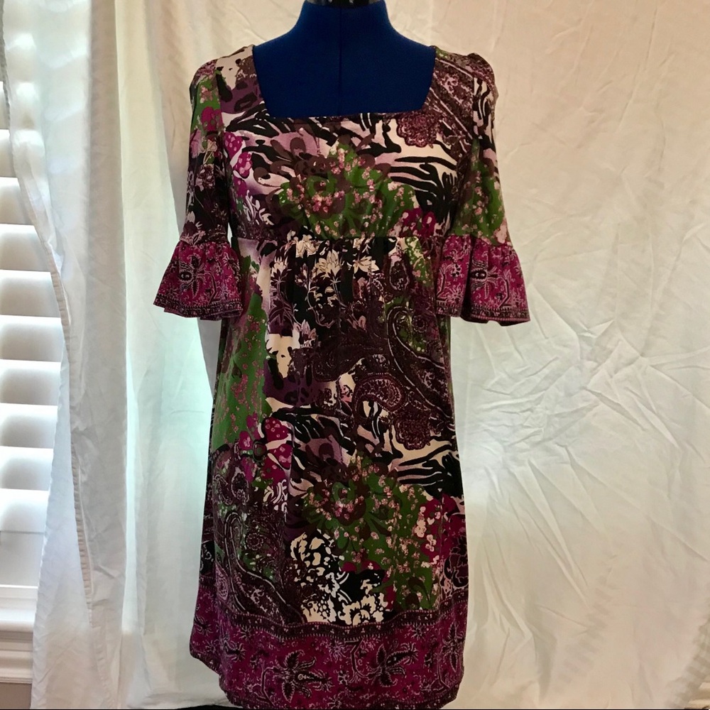 Eci Purple Patterned Dress
